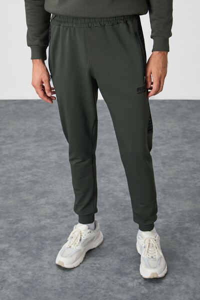 Tommylife Wholesale Noah Standard Fit Men's Jogger Sweatpants 84936 Khaki - Thumbnail