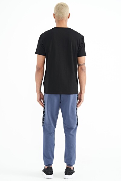 Tommylife Wholesale Noah Standard Fit Men's Jogger Sweatpants 84936 Petrol Blue - Thumbnail