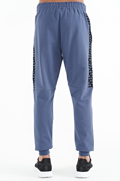 Tommylife Wholesale Noah Standard Fit Men's Jogger Sweatpants 84936 Petrol Blue - Thumbnail