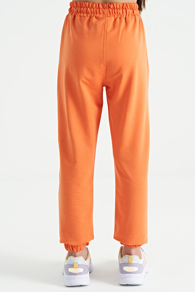 Tommylife Wholesale Orange Standard Fit Jogger Girls Sweatpants - 75120 - Thumbnail
