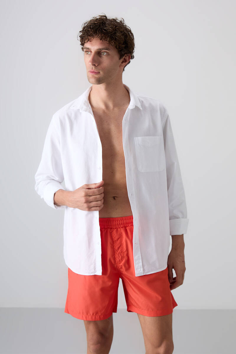 TOMMYLIFE - Tommylife Wholesale Orange Standard Fit Men's Swim Shorts - 81237