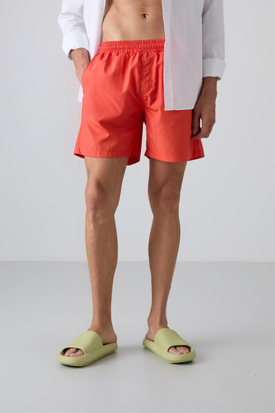 Tommylife Wholesale Orange Standard Fit Men's Swim Shorts - 81237 - Thumbnail