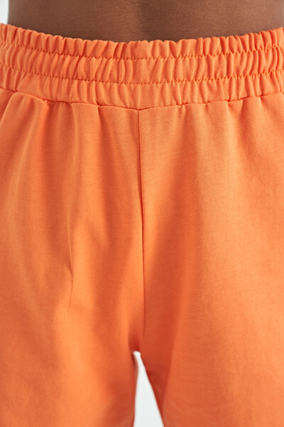 Tommylife Wholesale Orange Standard Fit Women's Shorts - 02156 - Thumbnail