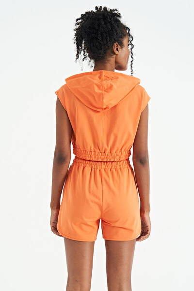 Tommylife Wholesale Orange Standard Fit Women's Shorts - 02156 - Thumbnail