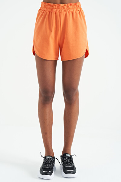 Tommylife Wholesale Orange Standard Fit Women's Shorts - 02156 - Thumbnail