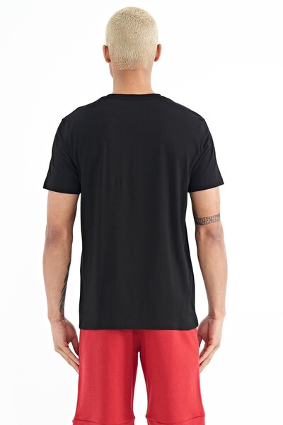 Tommylife Wholesale Otis Crew Neck Standard Fit Printed Men's T-Shirt 88228 Black - Thumbnail