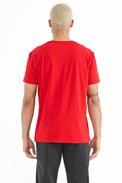 Tommylife Wholesale Otis Crew Neck Standard Fit Printed Men's T-Shirt 88228 Red - Thumbnail