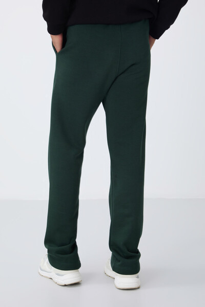 Tommylife Wholesale Oversize Basic Men's Sweatpants 82146 Pine Green - Thumbnail