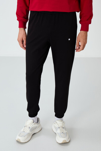 Tommylife Wholesale Oversize Crew Neck Men's Tracksuit Set 85120 Red - Black - Thumbnail