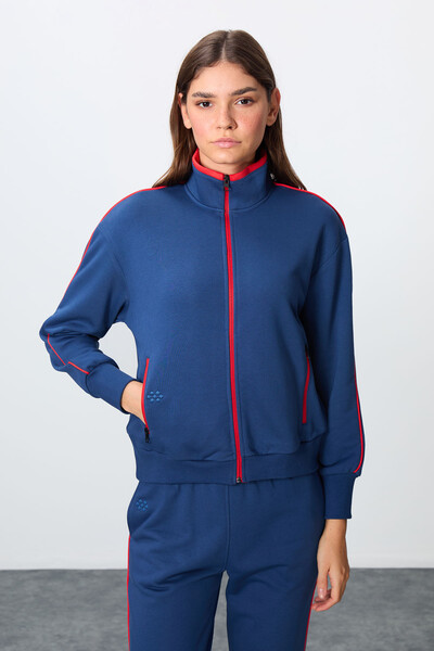 Tommylife Wholesale Oversize Stand Collar Jogger Women's Tracksuit Set 95340 Parliament - Thumbnail