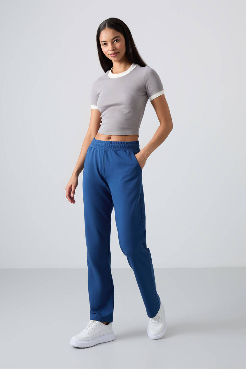 TOMMYLIFE - Tommylife Wholesale Parliament High Waist With Pocket Comfy Classic Hem Women's Sweatpants - 94584