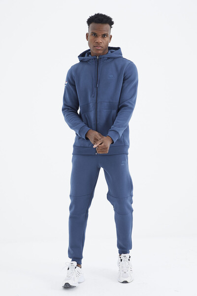 Tommylife Wholesale Parliament Hooded Zippered Relaxed Fit Men's Tracksuit Set - 85224 - Thumbnail