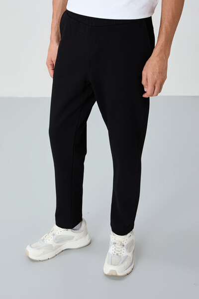 Tommylife Wholesale Perry Standard Fit Basic Men's Sweatpants 84983 Black - Thumbnail