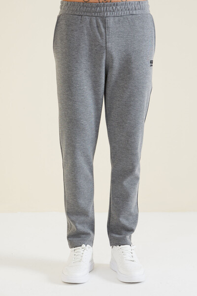 Tommylife Wholesale Perry Standard Fit Basic Men's Sweatpants 84983 Gray Melange - Thumbnail