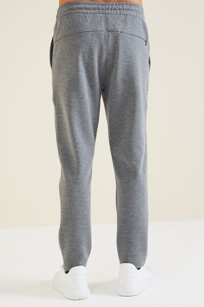 Tommylife Wholesale Perry Standard Fit Basic Men's Sweatpants 84983 Gray Melange - Thumbnail