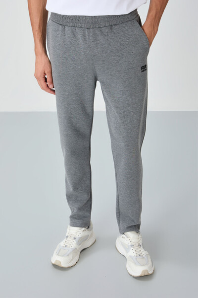 Tommylife Wholesale Perry Standard Fit Basic Men's Sweatpants 84983 Gray Melange - Thumbnail