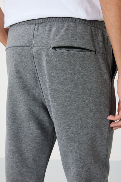 Tommylife Wholesale Perry Standard Fit Basic Men's Sweatpants 84983 Gray Melange - Thumbnail