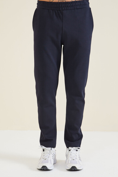 Tommylife Wholesale Perry Standard Fit Basic Men's Sweatpants 84983 Navy Blue - Thumbnail