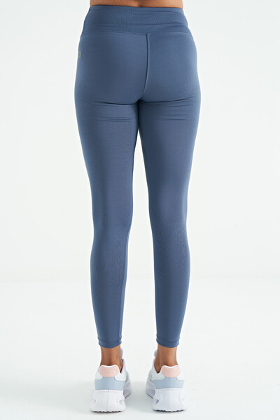 Tommylife Wholesale Petrol Blue Slim Fit Women's Leggings - 94627 - Thumbnail