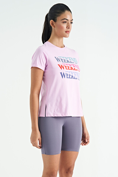 Tommylife Wholesale Pink Comfort Fit Women's Basic T-shirt - 02241 - Thumbnail