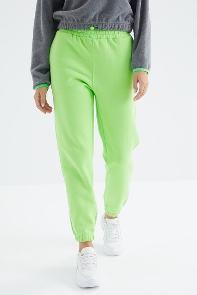 Tommylife Wholesale Pistachio Green High Waisted Comfy Jogger Women's Sweatpants - 94624 - Thumbnail