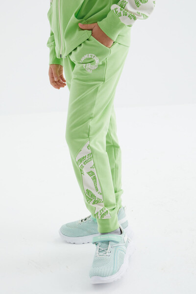 Tommylife Wholesale Pistachio Green Oversize Girl's Trouser Set - 75084 - Thumbnail
