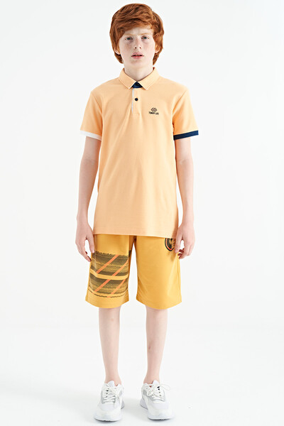 Tommylife Wholesale Polo Neck Standard Fit Boys' T-Shirt 11083 Melon - Thumbnail