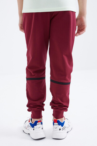 Tommylife Wholesale Purple Lace Up Jogger Boys' Sweatpants - 10814 - Thumbnail