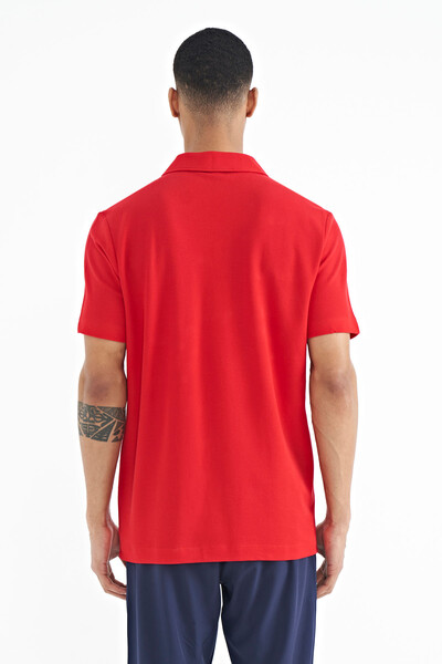 Tommylife Wholesale Red Polo Neck Standard Fit Men's T-Shirt - 88237 - Thumbnail