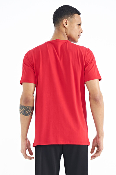 Tommylife Wholesale Red Standard Fit Crew Neck Men's T-Shirt - 88173 - Thumbnail