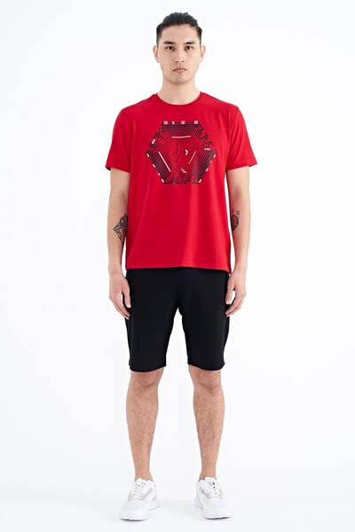 Tommylife Wholesale Red Standard Fit Men's T-shirt - 88231 - Thumbnail