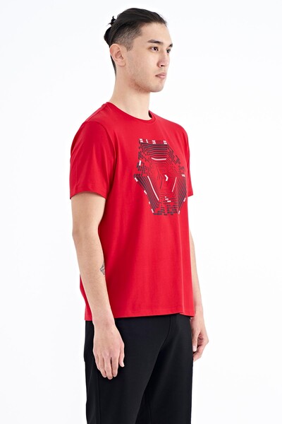 Tommylife Wholesale Red Standard Fit Men's T-shirt - 88231 - Thumbnail