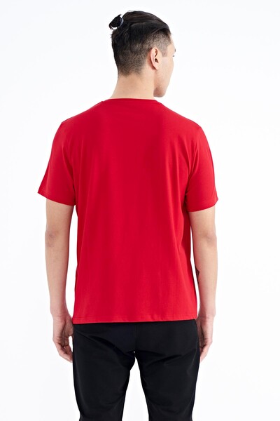 Tommylife Wholesale Red Standard Fit Men's T-shirt - 88231 - Thumbnail