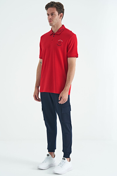 Tommylife Wholesale Red Standard Fit Polo Neck Men's T-Shirt - 88239 - Thumbnail