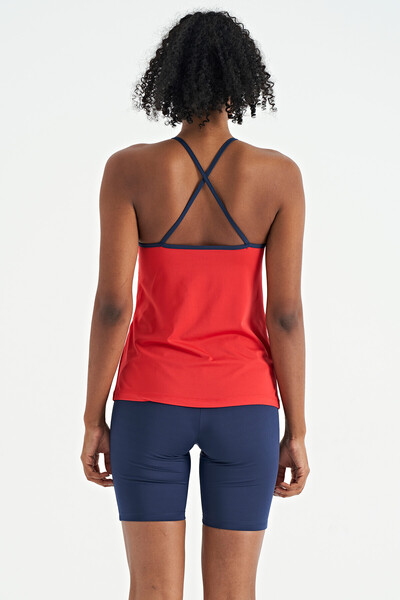 Tommylife Wholesale Red Standard Fit Women's Sport Tank Top - 97261 - Thumbnail