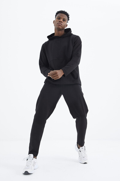 Tommylife Wholesale Rex Standard Fit Basic Men's Tracksuit Set 85232 Black - Thumbnail