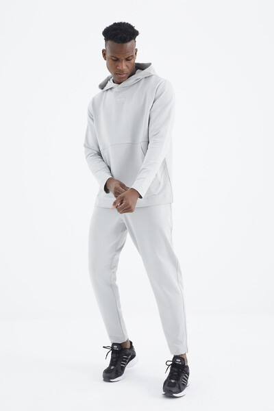 Tommylife Wholesale Rex Standard Fit Basic Men's Tracksuit Set 85232 Stone - Thumbnail