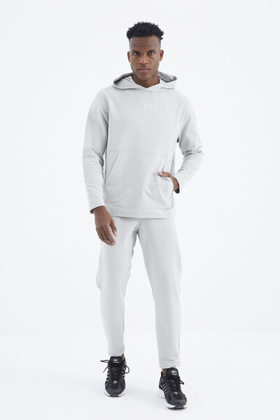 Tommylife Wholesale Rex Standard Fit Basic Men's Tracksuit Set 85232 Stone - Thumbnail