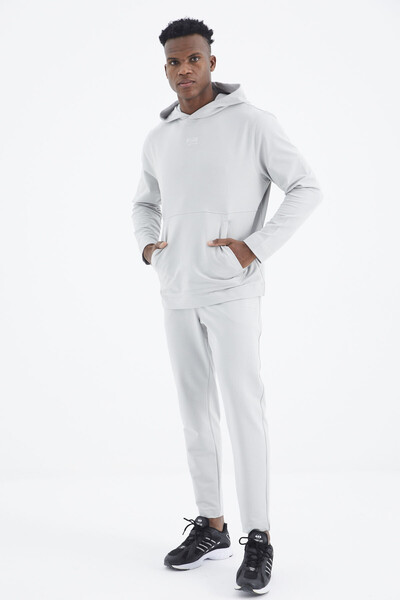 Tommylife Wholesale Rex Standard Fit Basic Men's Tracksuit Set 85232 Stone - Thumbnail