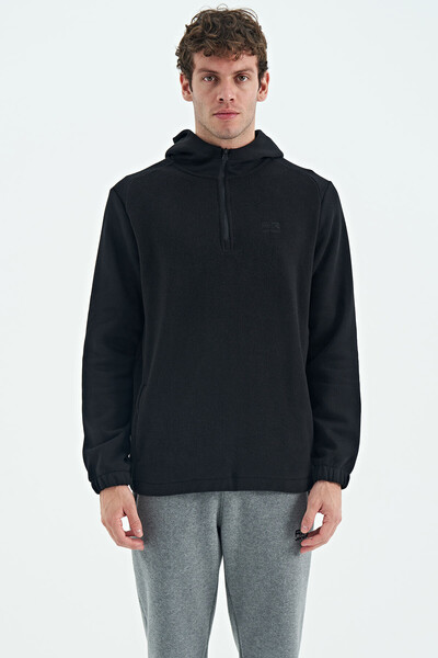 Tommylife Wholesale Ruby Black Standard Fit Fleece Men's Sweatshirt - 88300 - Thumbnail