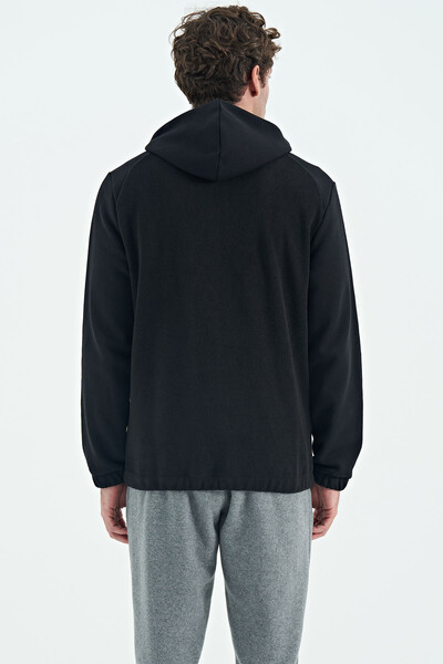 Tommylife Wholesale Ruby Black Standard Fit Fleece Men's Sweatshirt - 88300 - Thumbnail