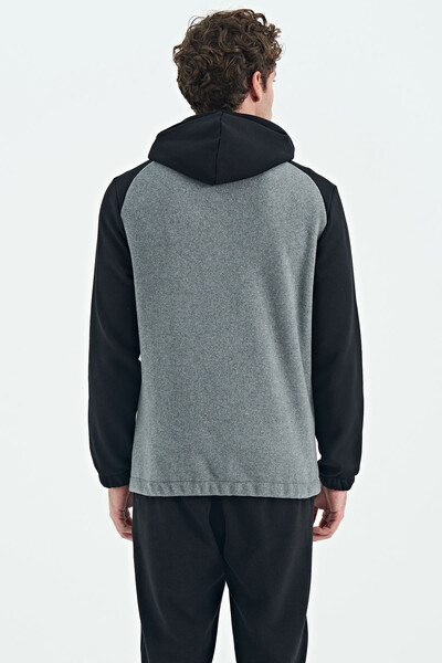 Tommylife Wholesale Ruby Gray Melange Standard Fit Fleece Men's Sweatshirt - 88300 - Thumbnail