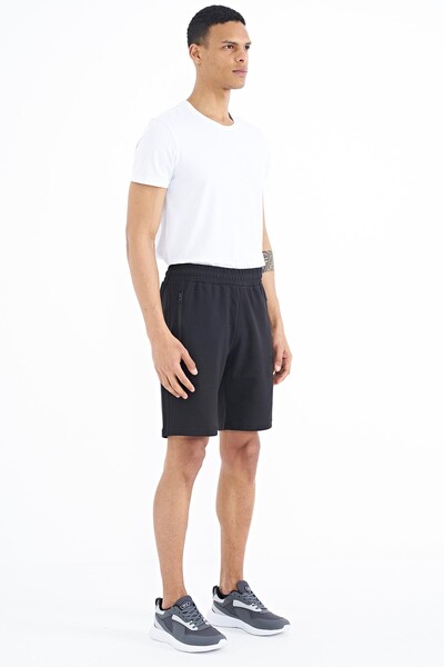 Tommylife Wholesale Ryan Standard Fit Basic Men's Shorts 81239 Black - Thumbnail