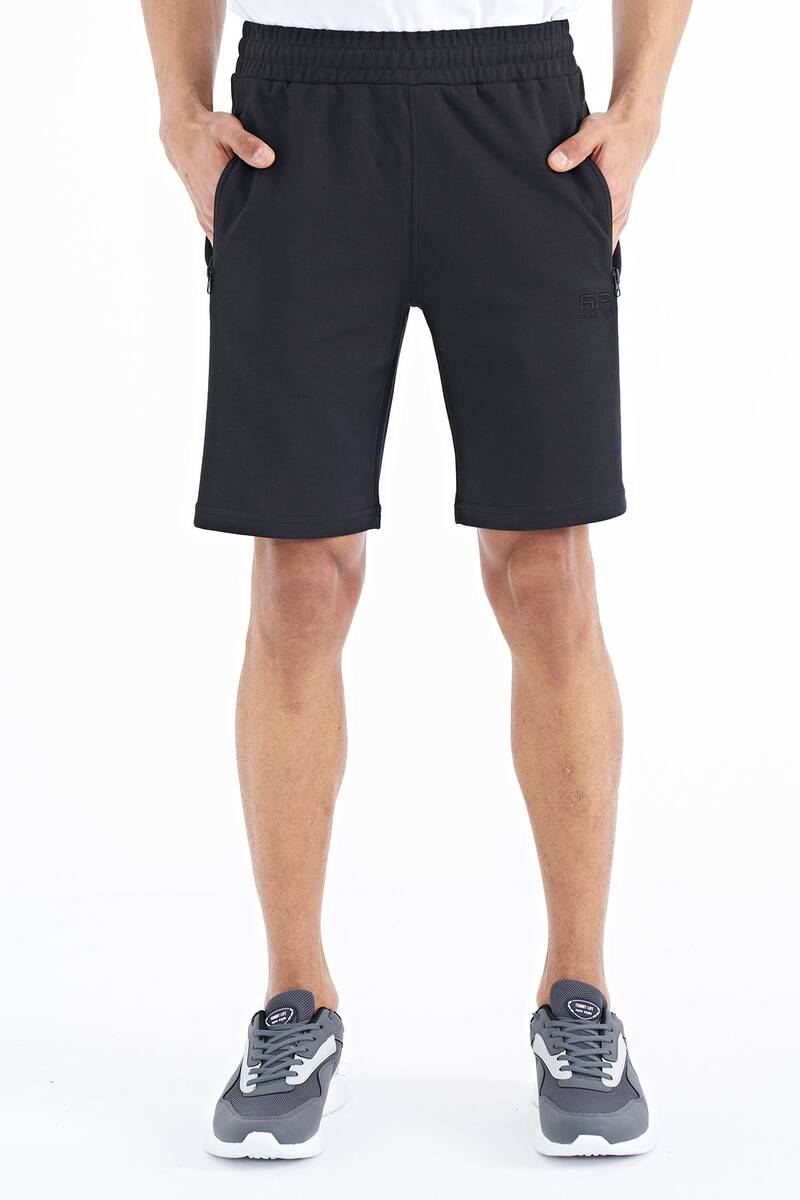 TOMMYLIFE - Tommylife Wholesale Ryan Standard Fit Basic Men's Shorts 81239 Black