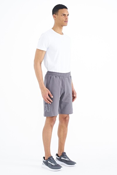 Tommylife Wholesale Ryan Standard Fit Basic Men's Shorts 81239 Dark Gray - Thumbnail