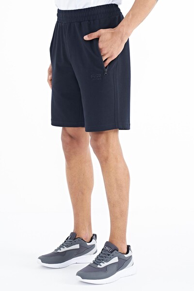 Tommylife Wholesale Ryan Standard Fit Basic Men's Shorts 81239 Navy Blue - Thumbnail