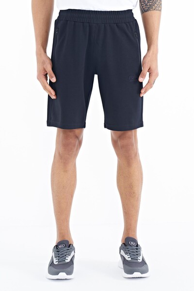 Tommylife Wholesale Ryan Standard Fit Basic Men's Shorts 81239 Navy Blue - Thumbnail