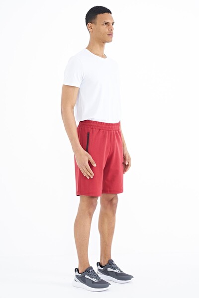 Tommylife Wholesale Ryan Standard Fit Basic Men's Shorts 81239 Red - Thumbnail