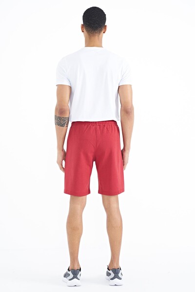 Tommylife Wholesale Ryan Standard Fit Basic Men's Shorts 81239 Red - Thumbnail