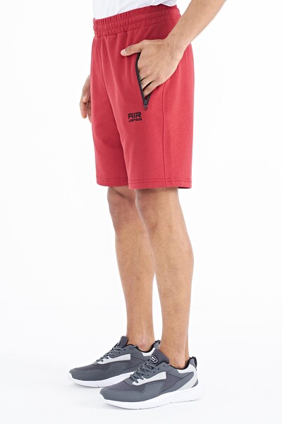 Tommylife Wholesale Ryan Standard Fit Basic Men's Shorts 81239 Red - Thumbnail